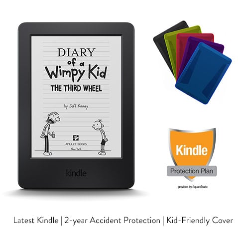 Kindle for Kids Bundle
Sure, kids can read on their Kindle Fires or iPads, but who really does that? This Kindle bundle has the advantage of being a tech toy that's squarely focused on books. A cute cover, a two-year insurance plan, and an ad-free experience for a pretty cheap price make this a great pick for cute little bookworms.