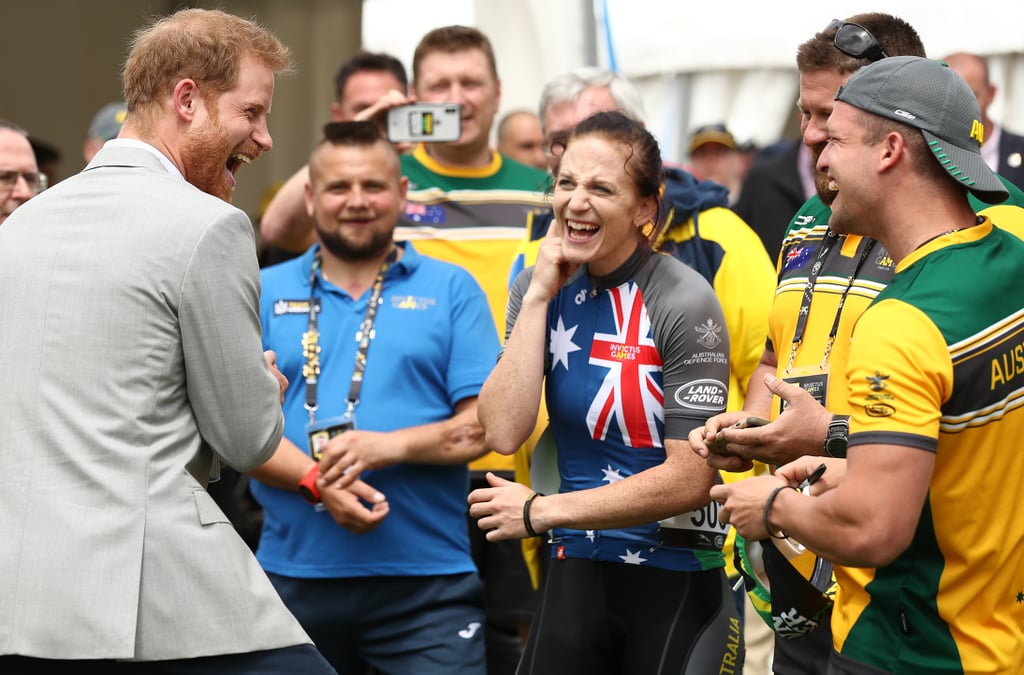 Prince Harry Tries on Speedo at Invictus Games 2018