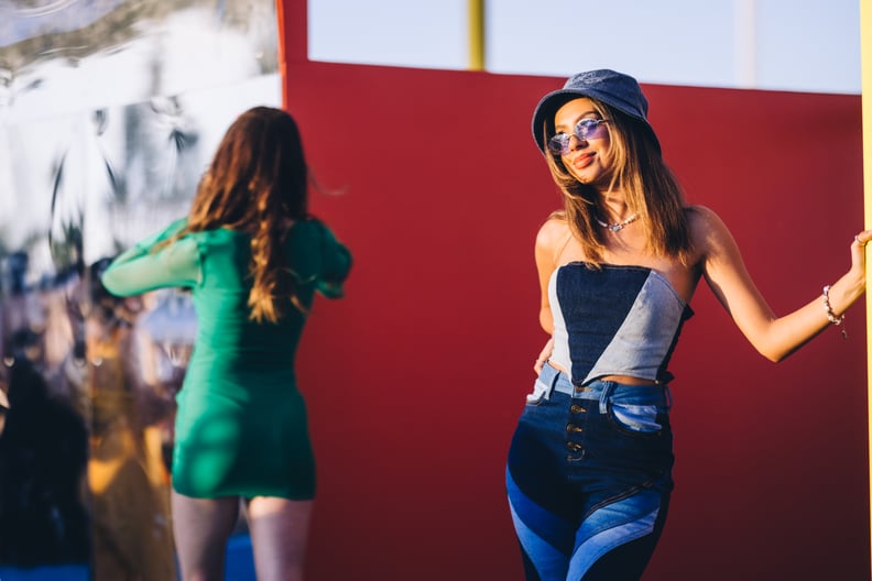 Red Pants With Belt - Rave or Sleep festival clothing shop