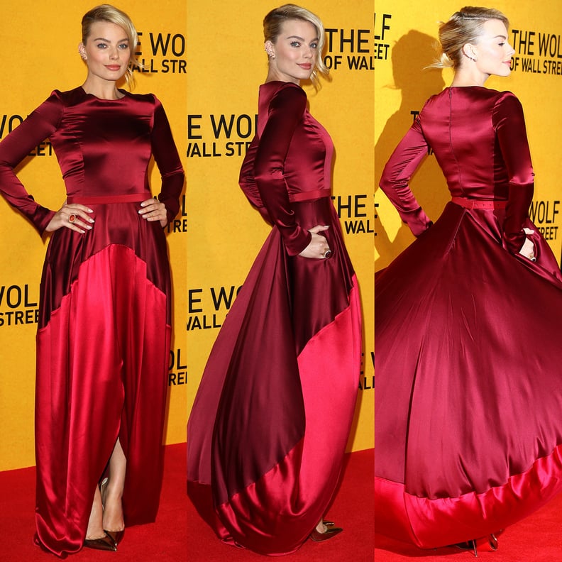Margot Robbie in Oscar de la Renta Red Dress