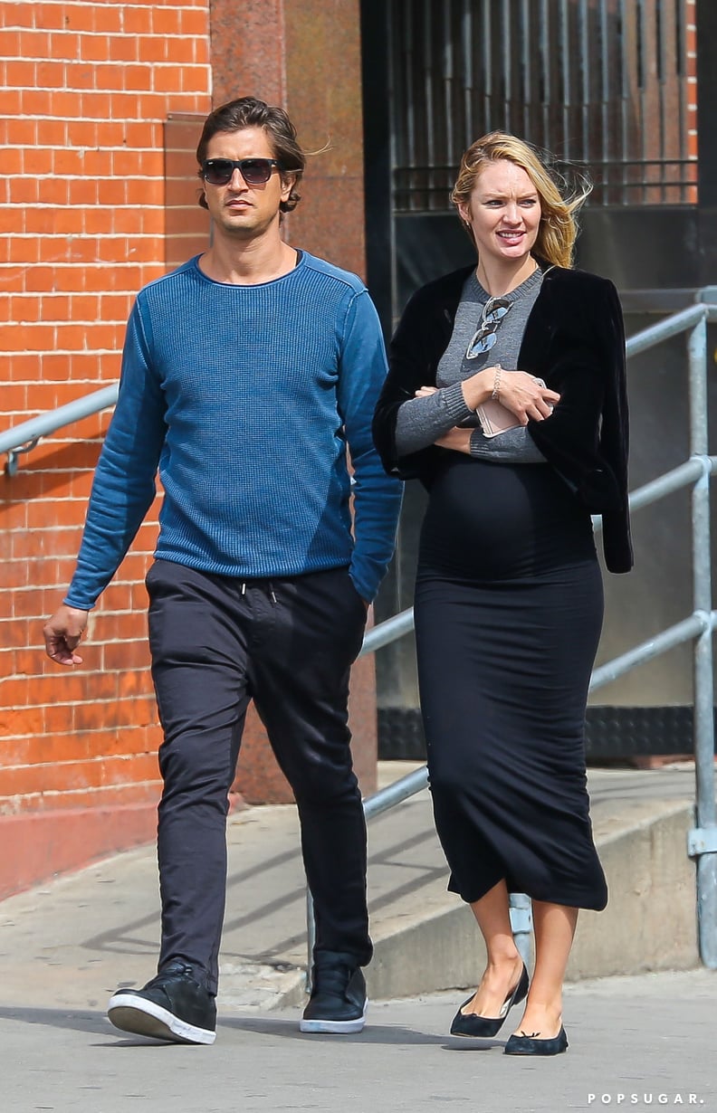 Candice Played Up a Tight Midi Skirt With a Cozy Velvet Blazer