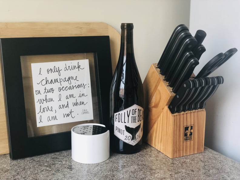 CHANEL WINE GLASS, INEXPENSIVE DIY DECOR