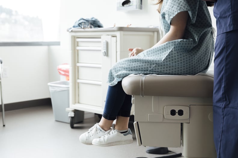 Woman going through egg freezing process