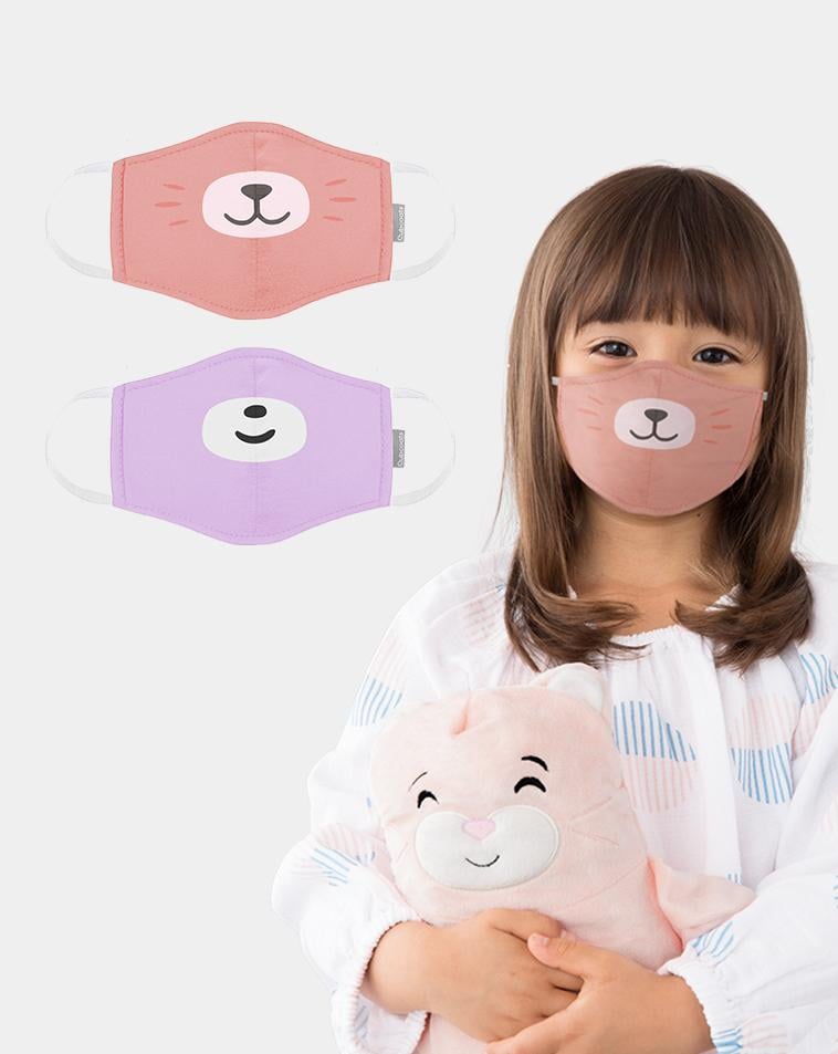 Cubcoats Face Masks For Kids: Cat and Bear