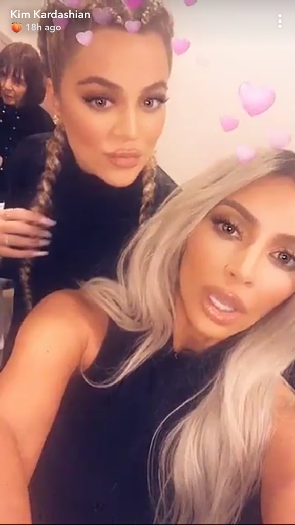 Kim Kardashian and Kanye West on Family Feud Snapchat Photos