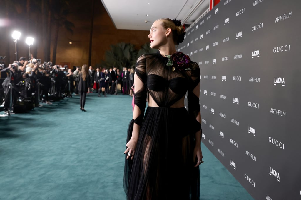 Elle Fanning's Sheer Cutout Dress at LACMA Art + Film Gala