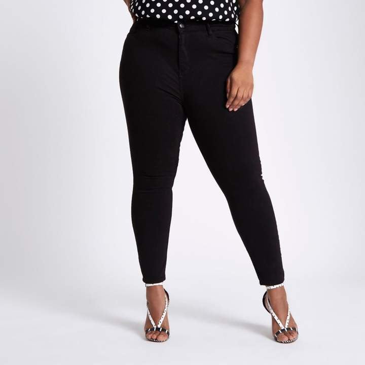 River Island Plus Black Harper High Waisted Jeans