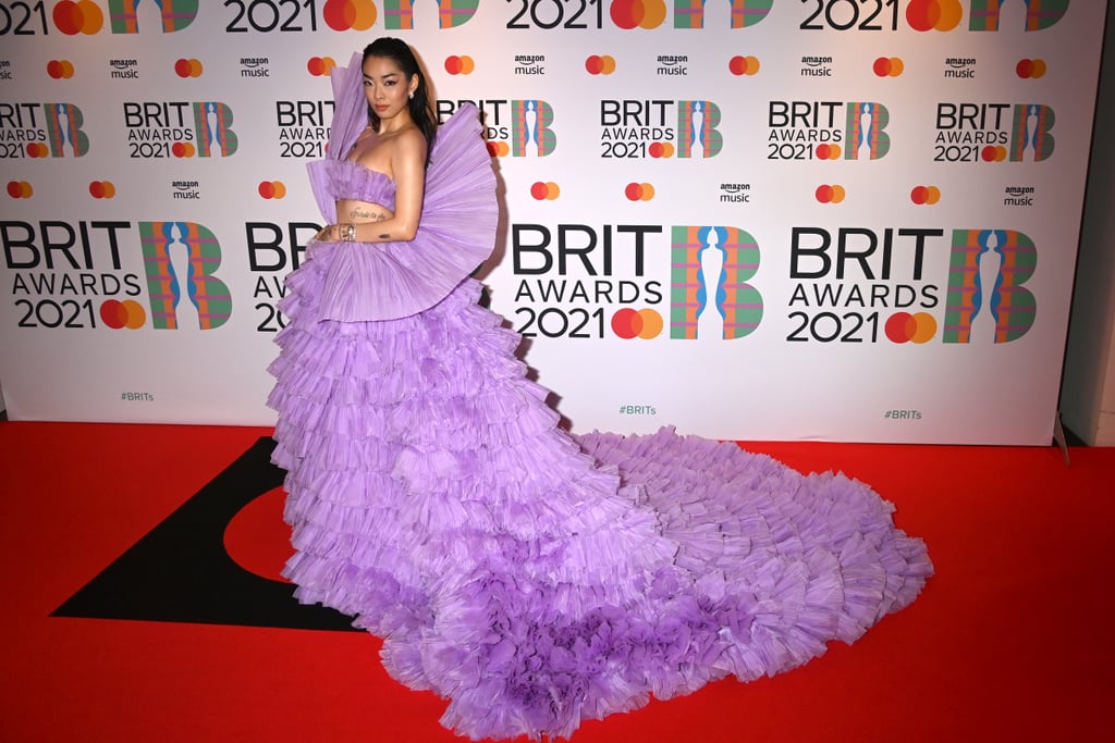 See Rina Sawayama's Purple Dress at the 2021 Brit Awards