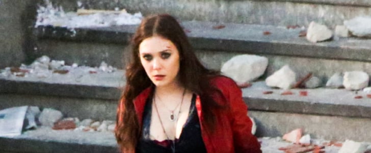 Elizabeth Olsen Filming The Avengers
