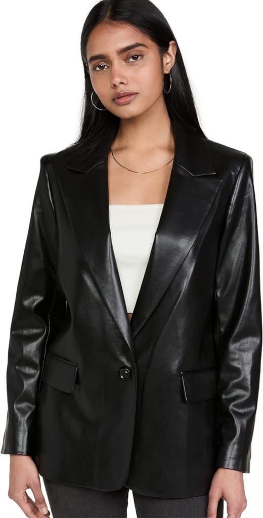 A Vegan Leather Blazer