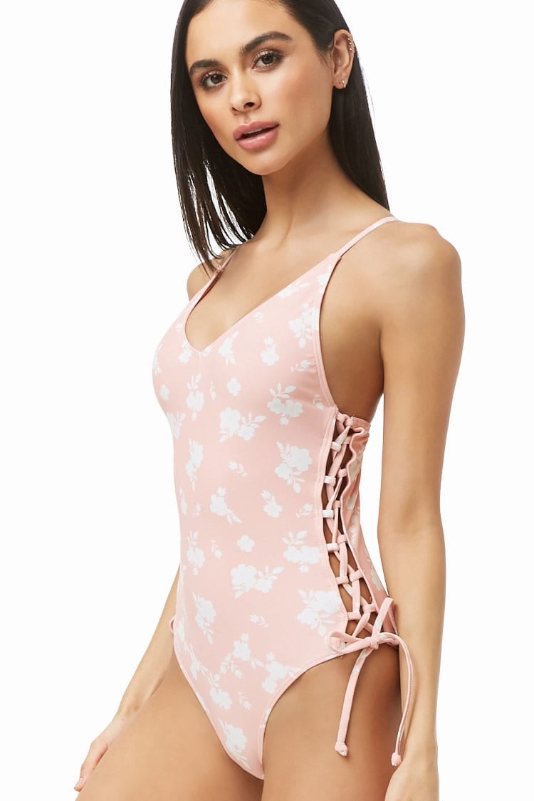 South Beach London Lace-Up One-Piece Swimsuit