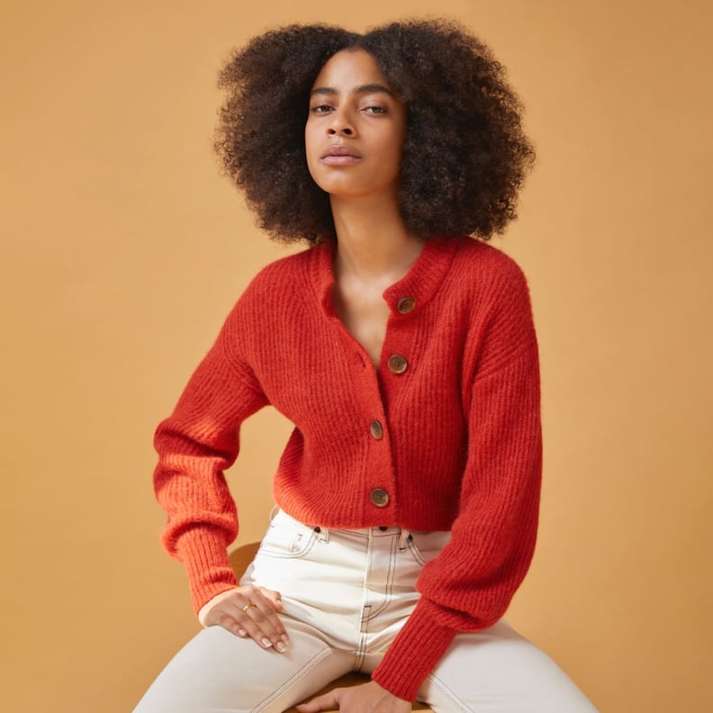 Everlane The Cropped Alpaca Cardigan