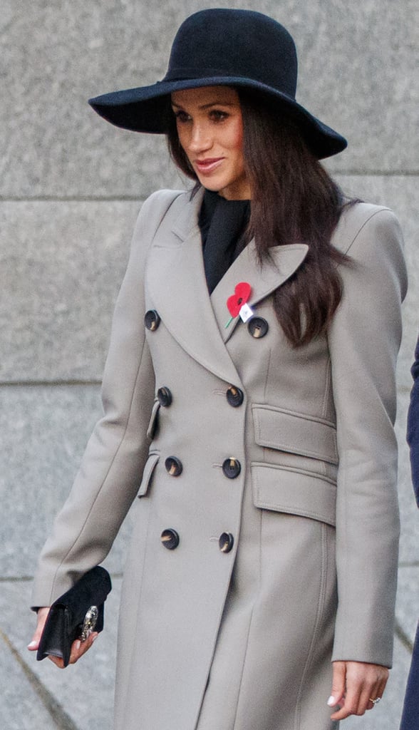 Meghan Wearing a Black Wide-Brimmed Hat, April 2018