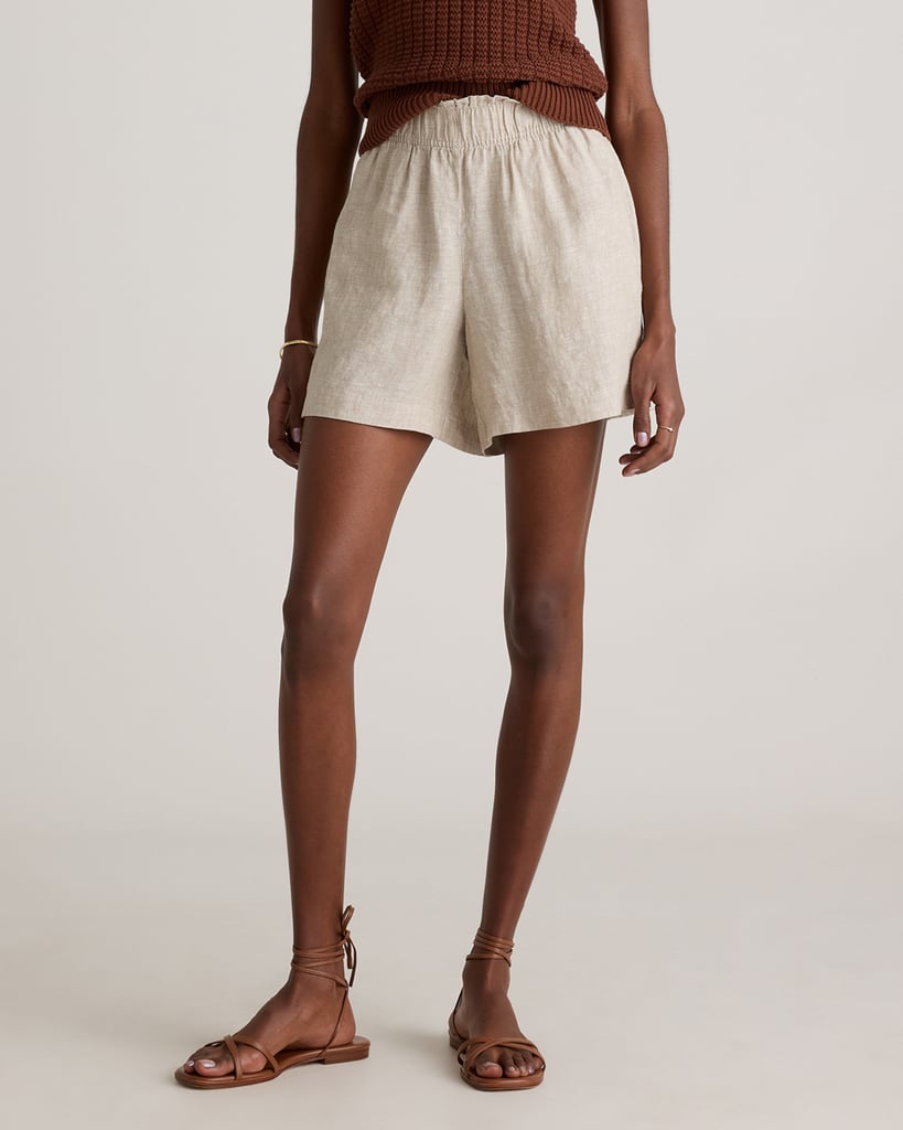 European Linen High Waisted Shorts ($32)
From the stretchy waistband to the baggy design, these linen shorts will quickly become a summer wardrobe staple. The effortless style can easily be worn to the pool, while running errands, or on a relaxed date night. Choose from up to eight different colors to find your perfect pair.