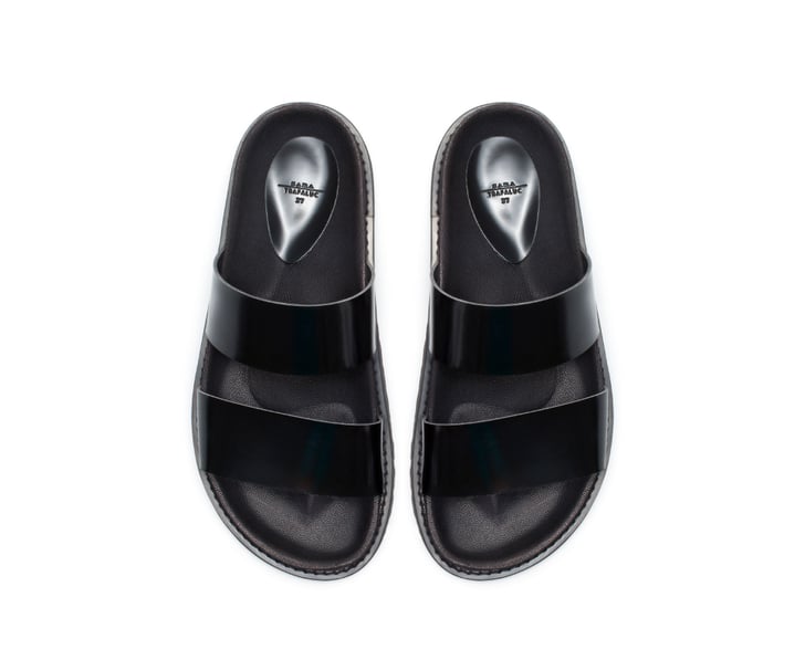 zara double strap flat sandals