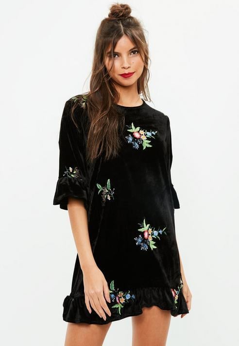 missguided embroidered dress