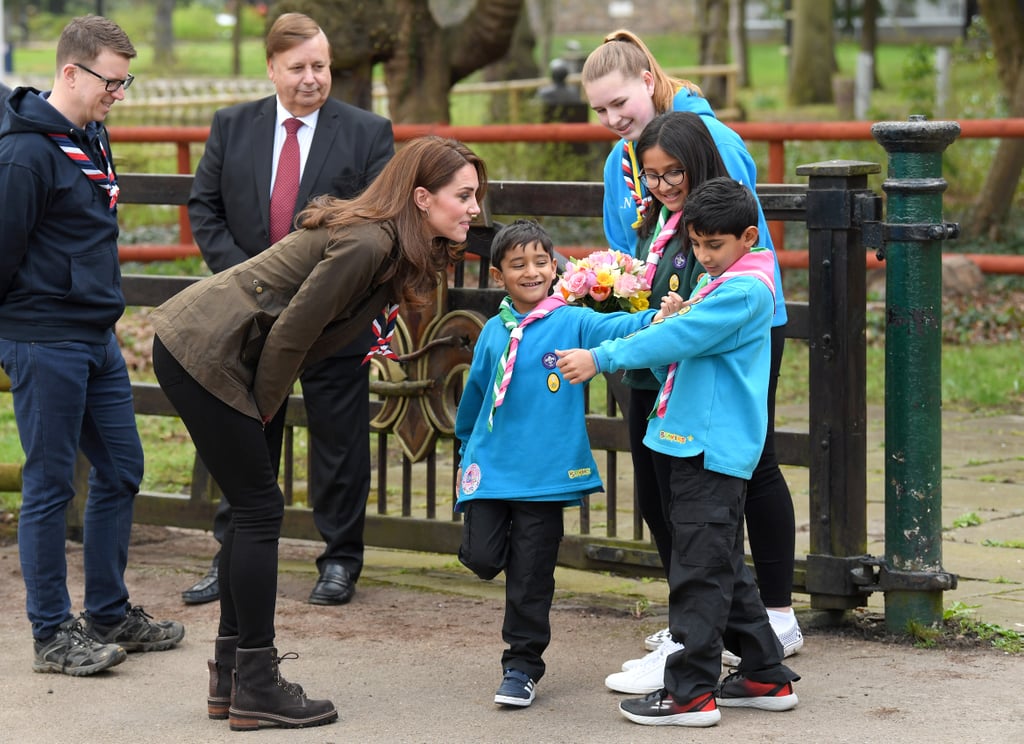 Kate Middleton Visits With Scouts March 2019