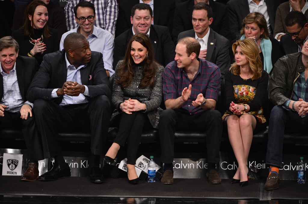 Prince William and Kate Middleton at Brooklyn Nets Game