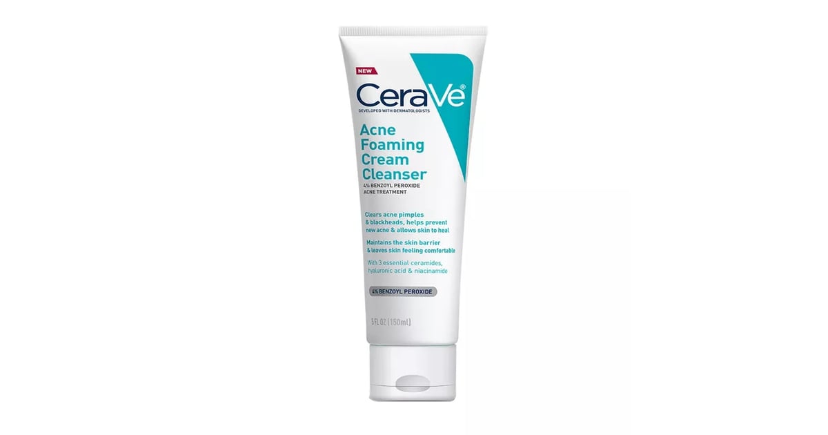 CeraVe Acne Foaming Cream Cleanser with Benzoyl Peroxide Best CeraVe
