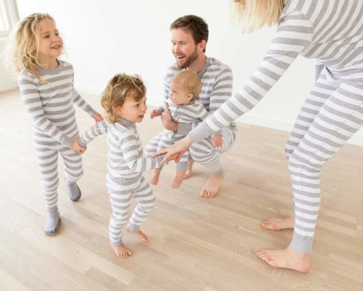 Hanna Andersson Classic Stripes in Heather Grey Collection ($12-$64)