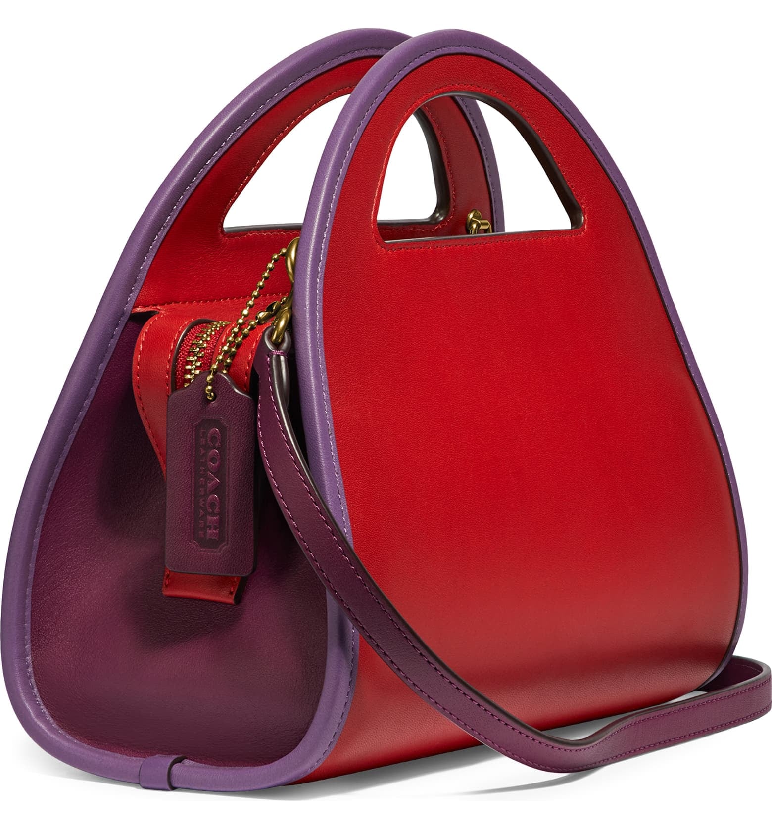 COACH Originals Colorblock Leather Zip Dome Crossbody Bag 24 New
