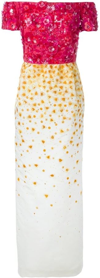 Oscar de la Renta Embellished Off-the-Shoulder Dress ($12,004)
