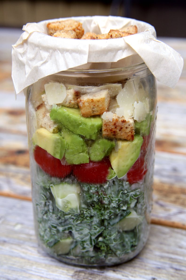 Chicken Caesar Mason Jar Salad