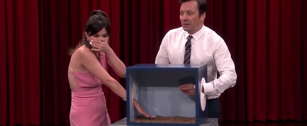 Selena Gomez Squeals Over a Box of Mealworms on The Tonight Show, Like One Should