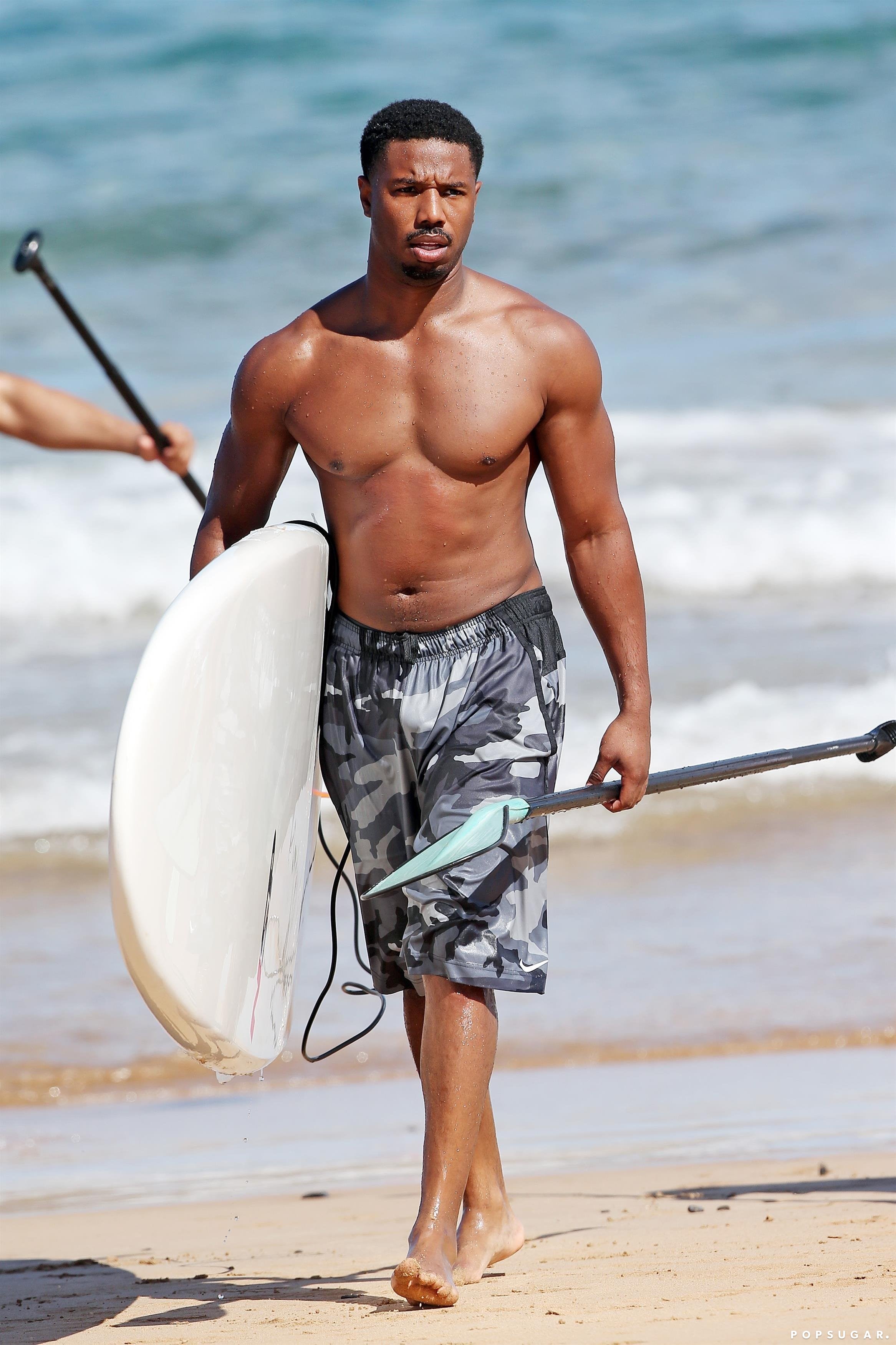 Michael B. Jordan's Shirtless Pool Photo In St. Bart's: See Pic