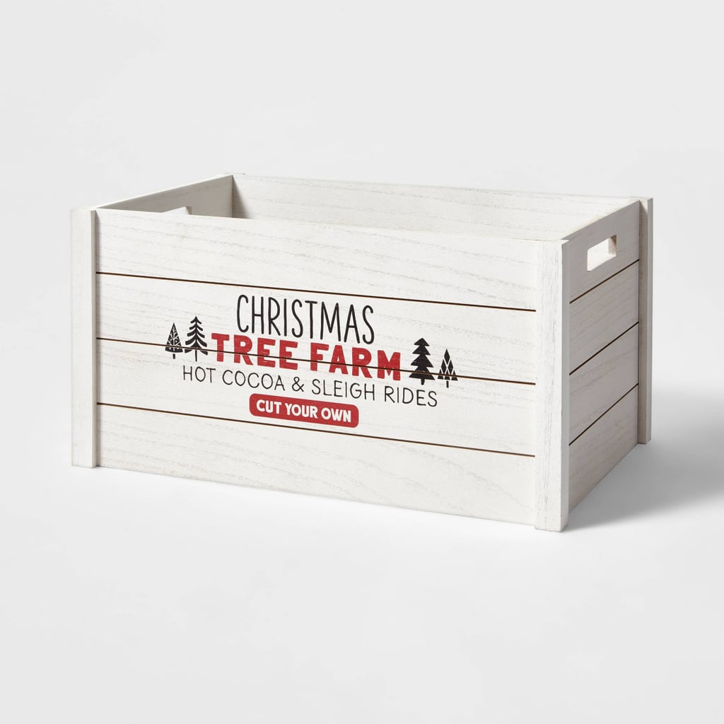 Christmas Tree Farm Decorative Wood Crate