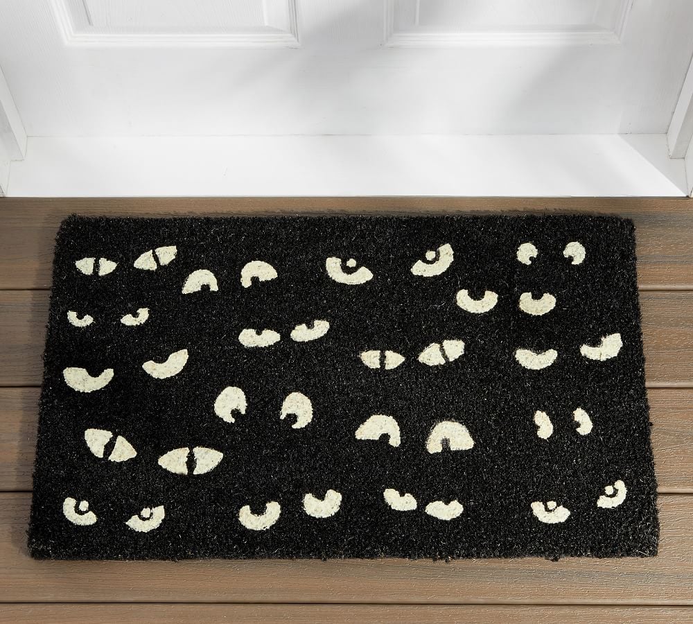 For a Not-So-Warm Welcome: Eerie Eyes Glowing Doormat