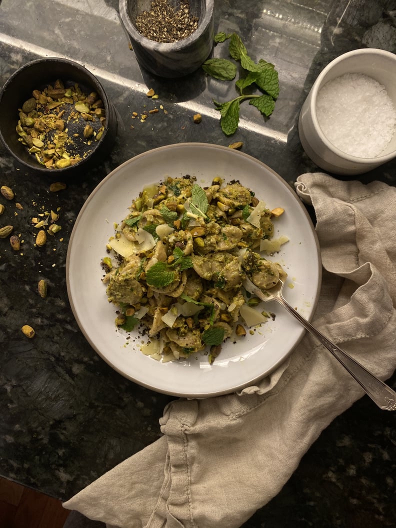 Orecchiette With Pistachio-Jalapeño Pesto