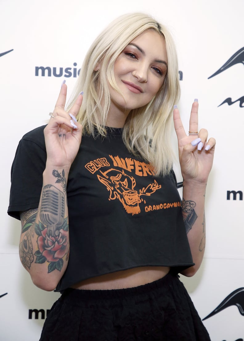 Julia Michaels's Microphone Arm Tattoo