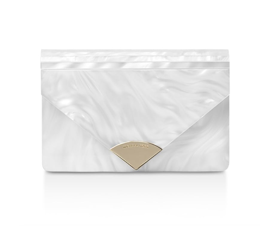 Michael kors barbara clutch silver online
