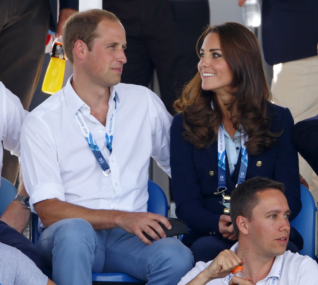 William put an arm around Kate, who shot him a loving look at the Commonwealth Games in July 2014.