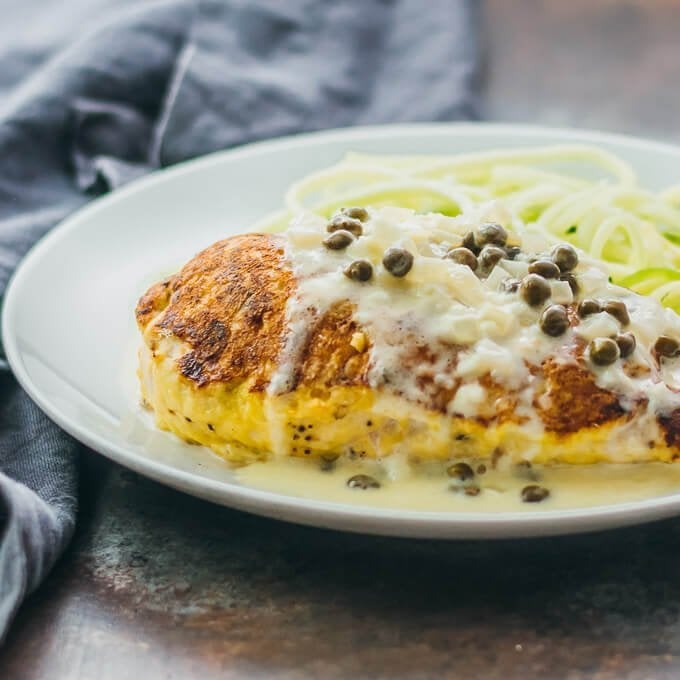 Pan-Seared Baked Chicken With Creamy Lemon Caper Sauce
