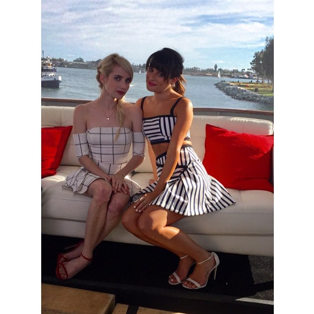 Emma Roberts and Lea Michele cozied up during Comic-Con.