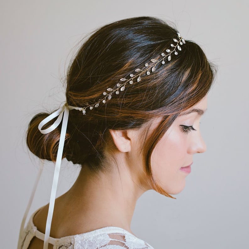 Gold Leaf Wreath Bridal Headband