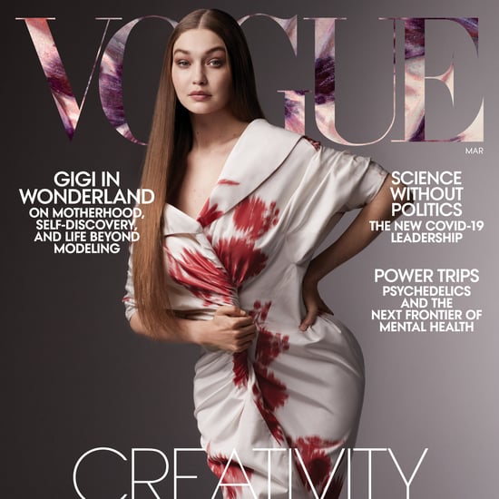Gigi Hadid's Outfits in Vogue Magazine Cover Post Baby Khai