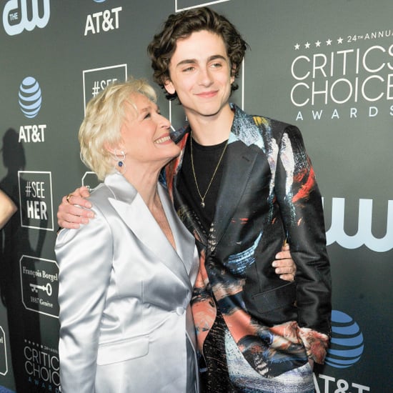 Glenn Close and Timothée Chalamet at 2019 Critics' Choice