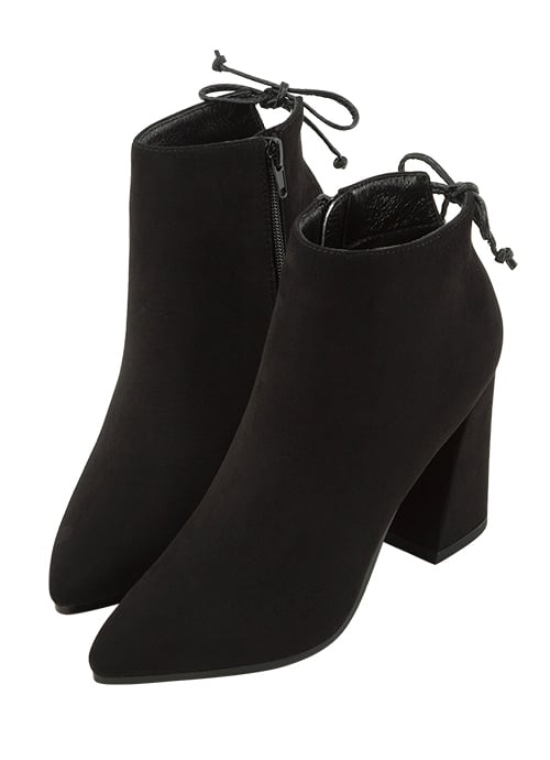 Evil Queen Back-Tie Ankle Boot ($30)
