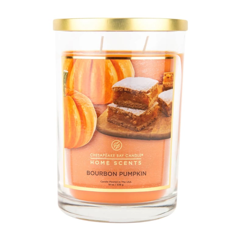 Bourbon Pumpkin Glass Jar 2-Wick Candle