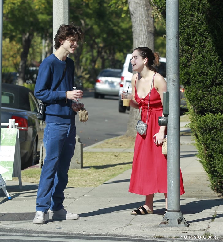 Timothée Chalamet and Kiernan Shipka Grab Coffee in LA | POPSUGAR Celebrity