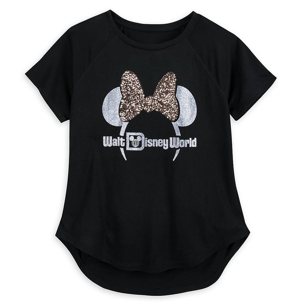 Belle Bronze Minnie Mouse Bow Sequined T-Shirt