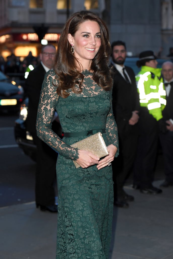 Kate Middleton's Green Temperley Gown Portrait Gala 2017
