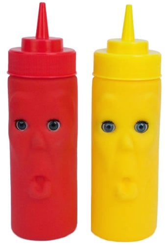 Kikkerland Blink Ketchup and Mustard Bottles