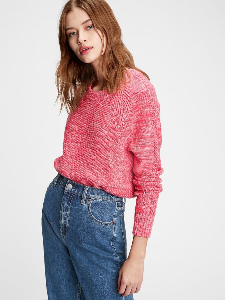 gap textured crewneck sweater