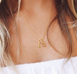 Holly Blake 18ct Gold Vermeil Initial Charm Necklace