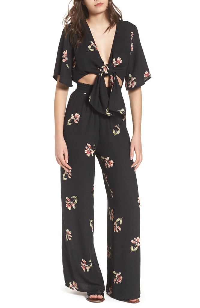 Socialite Tie Front Jumpsuit | Nordstrom