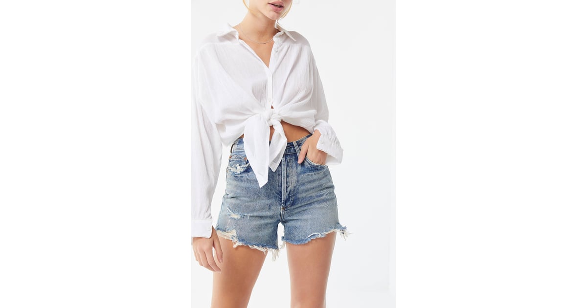 Agolde Dee Ultra High-Rise Cutoff Shorts | Best Denim ...